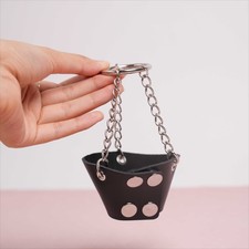 PU Leather Chastity Cage Ball Stretcher Scrotum Testicle Restraint Toys for Men