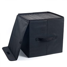 Vinyl Record Storage Box for 12-inch Records Crate Holds up to 90 records,Pac...