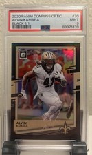 2020 Panini Donruss Optic Alvin Kamara Black 1/1 PSA 9