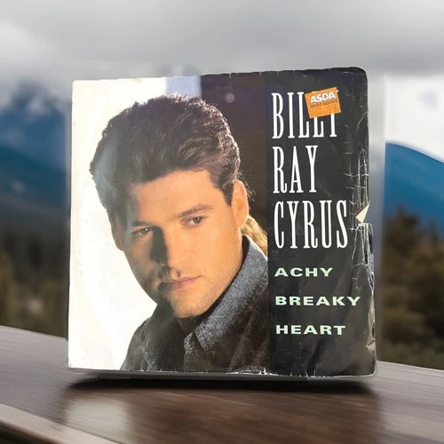 Billy Ray Cyrus - Achy Breaky Heart - 7” Vinyl Record Single 1992 Original Cover