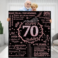 70th Birthday Gifts for Women - 70 Year Old Gifts for Grandma Mom Wife - Soft...