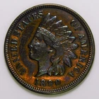 1890 Indian Head Cent Penny AU k535