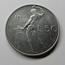 Italy 100 Lire 1963R Stainless Steel KM#96.1 UNC