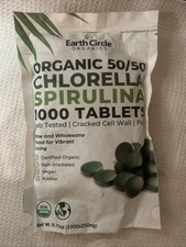 Premium Organic Chlorella / Spirulina Tablets 1000 Count 50/50 