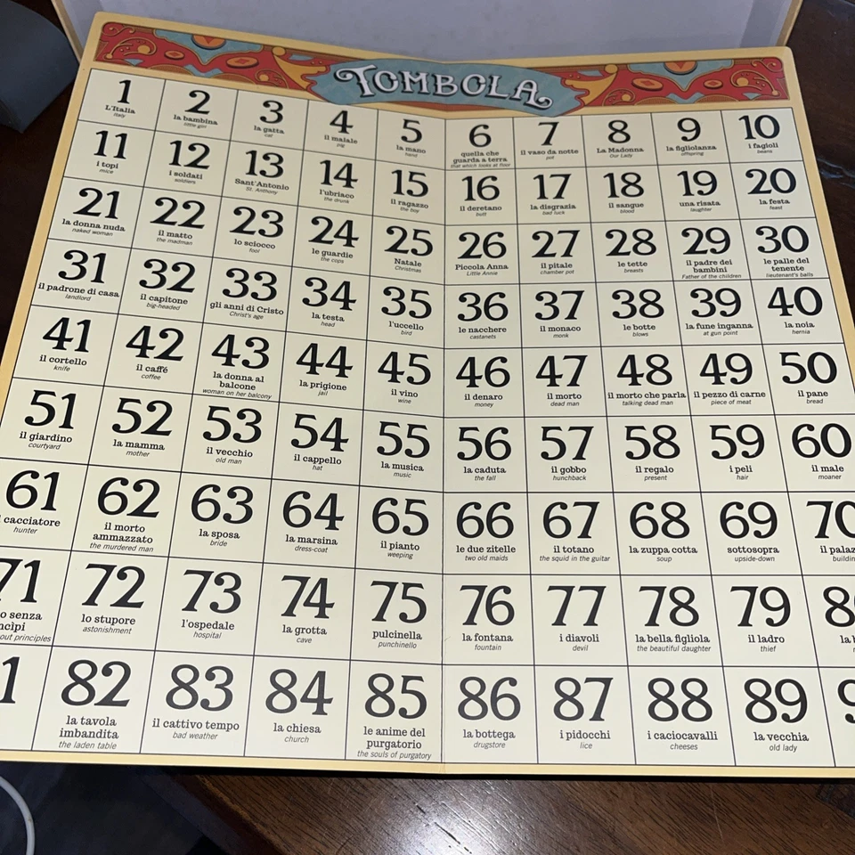 Tombola: The Traditional Italian Game of Chance - Board Game 24 Players READ - Image 2 of 4