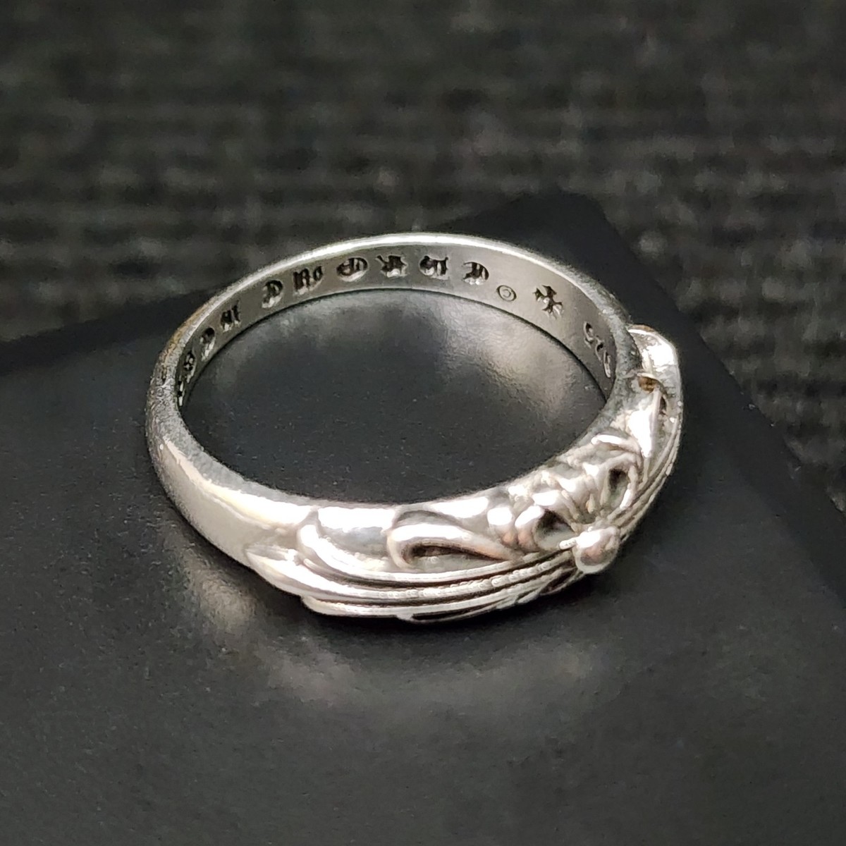 Chrome Hearts Baby Classic Floral Cross Ring 2003 Indie Sleaze 925