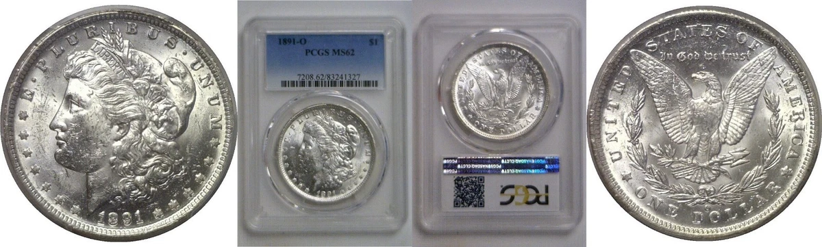 MS 62 Graded 1891 Year Morgan US Dollars (1878-1921) Just Listed 2026