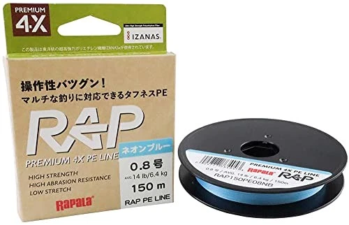 NUEVO Rapala Rap Line PE 150m 1.0 Neon Snubbull RAP150PE10NB - Imagen 2 de 3