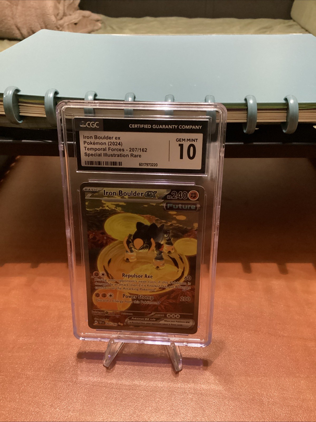 Iron Boulder ex 207/162 SIR Temporal Forces TEF Pokemon Card CGC 10