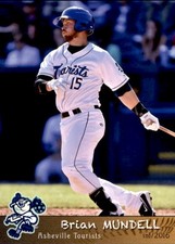 2016 Asheville Tourists Grandstand #21 Brian Mundell Valencia California CA Card