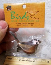 Mangelsen's Chickadee Bird used for crafting, floral display 2" 881-43, cute