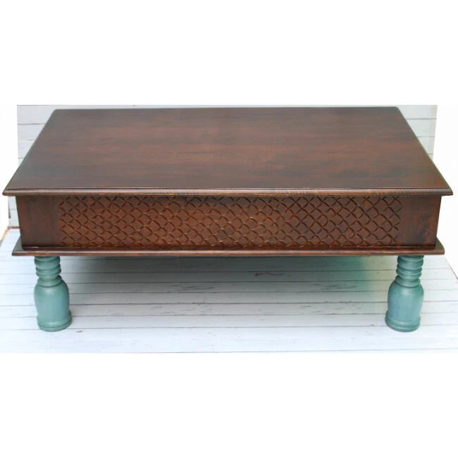 Indian Folding Tea Table multi use living room Coffee Table with storage box