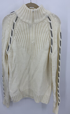 Alexxus Vintage 80s Mock Neck 1/4 Zip Sweater Size Medium Oversized Y2K ...