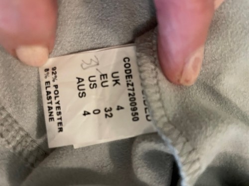 Misguided Minirock Wildlederimitat grau Ösen Schnürung Größe 0 NEU - Bild 6 von 9