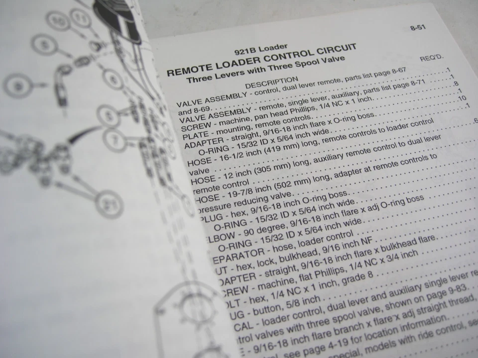 CASE 921B Wheel Loader Tractor Parts Manual Book Catalog Bur 8-9660 OEM - Image 3 of 4