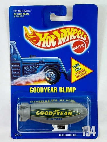 Vintage Rare Style 1991 Hot Wheels Goodyear Blimp #134 - Free Shipping  T54