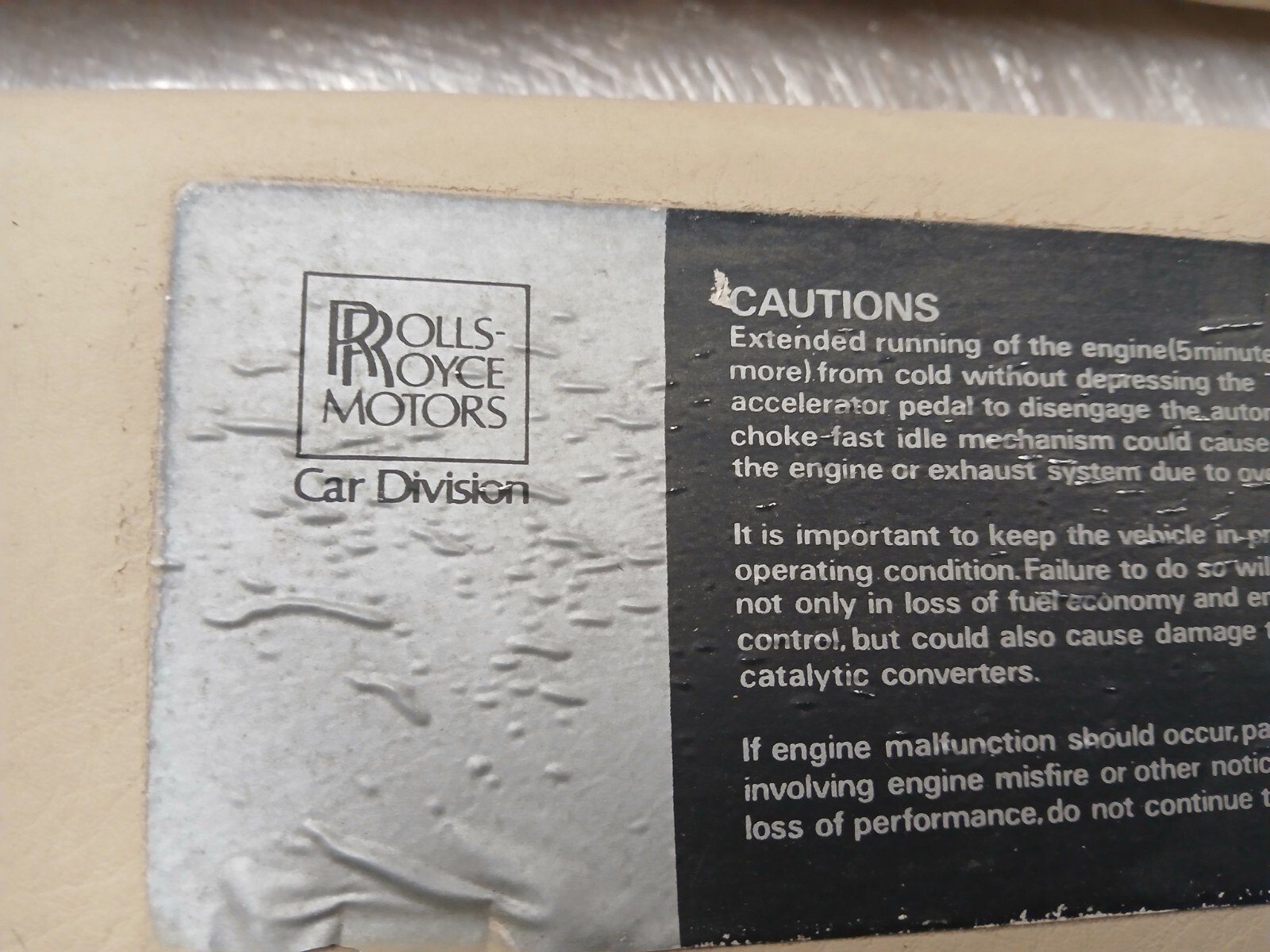 1980 Rolls Royce Sun Visors used with flaws Driver & Passenger Pair beige