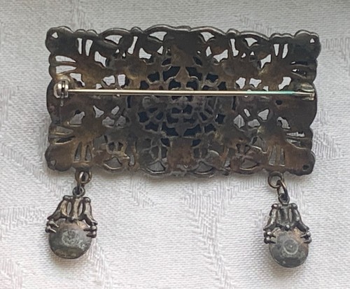 Vintage Early Hollycraft Austro Hungarian Style Brooch - Picture 7 of 11