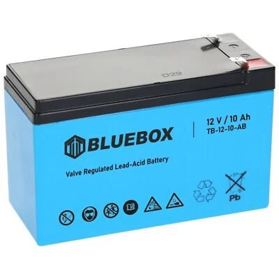BLUEBOX Akku 12V 10Ah Blei Gel Akku Batterie für Alarmanlage AGM USV