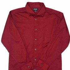 Chaps Boys Long Sleeve Button Down Dress Shirt Size Large 14 Red