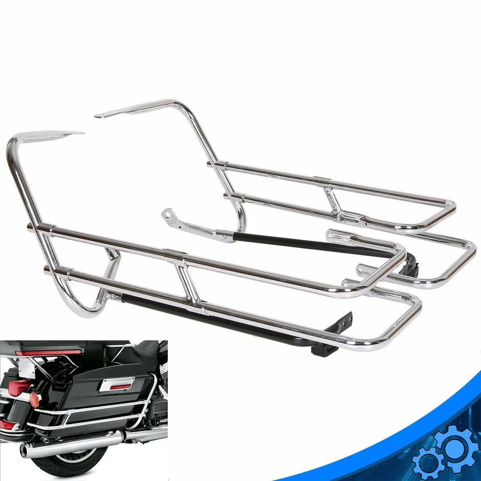 Soporte protector de bolsas de alforja de doble riel para Harley Touring Road Glide 1997-2008 Foto 2 de 4