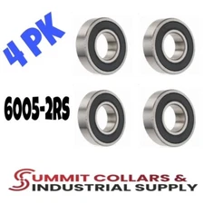 6005-2RS C3 EMQ Premium Rubber Sealed Ball Bearing, 25x47x12, 6005rs (4 QTY)