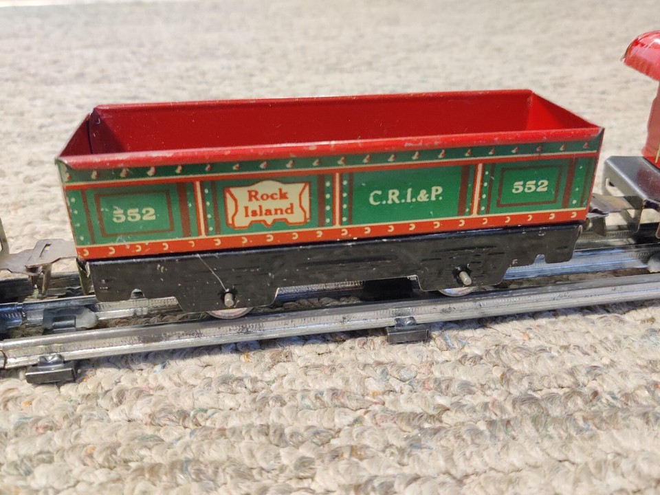 Marx 897 Litho Engine Train Set #3967, tunnel, sign, box, Extra Cars ...