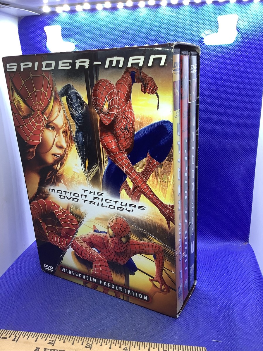 Spider-Man DVD Trilogy 1 2 & 3 Tobey Maguire Widescreen Boxed