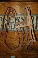 RIDERS CHOICE TAN HEADSTALL REINS BRIDLE FREE SHIP USA MADE IN ALABAMA USA