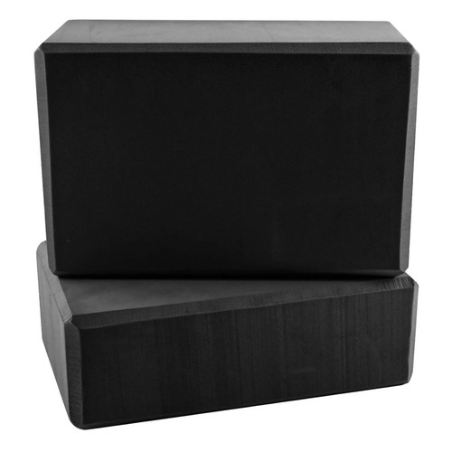 2 Pack EVA Yoga Block High Density TPE Foam Black and Yoga Resistance Strap US - Picture 2 of 12