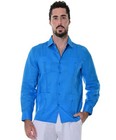 Bohio Herren 100% Leinen Cuban Guayabera Hemd - Royal Traditional 4-Pocket - MLS501
