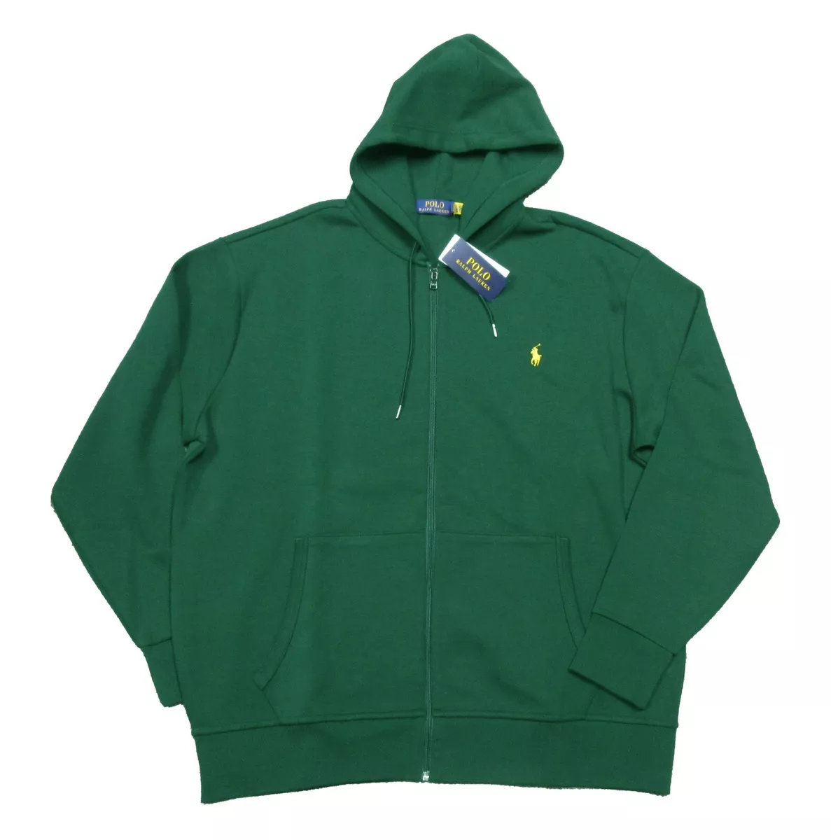 Polo Ralph Lauren Men's Dark Green Double Knit Full Zip Hoodie