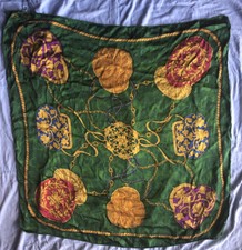 NINA RICCI Multicolor Silk Scarf Featuring Coin Purses