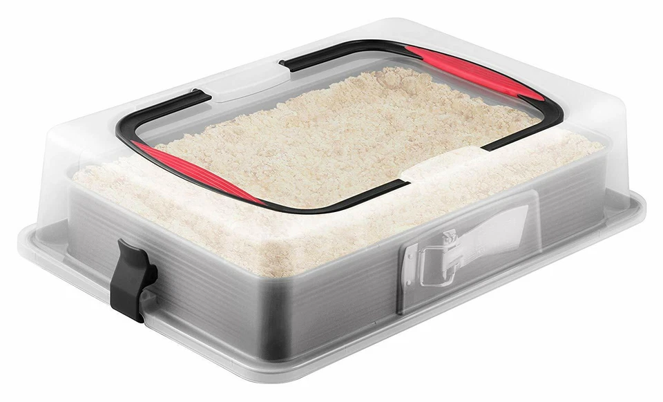 Zenker Blechkuchen-Springform mit Deckel DELUXE Kuchentransportbox Emaille-Boden - Bild 2 von 4