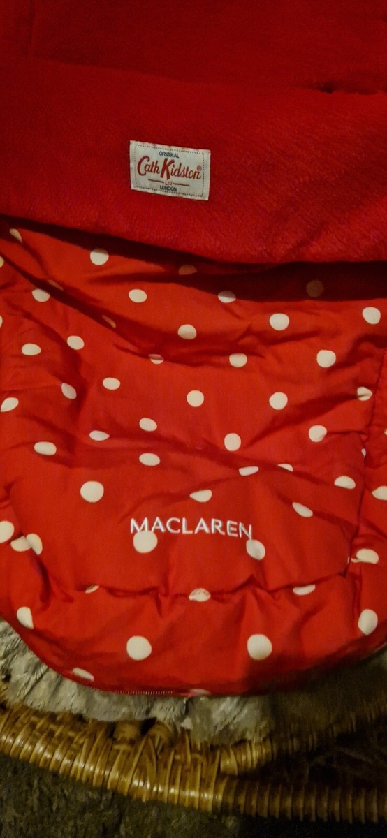 McLaren Footmuff By Cath Kidston Red White Spotty Polka Dot
