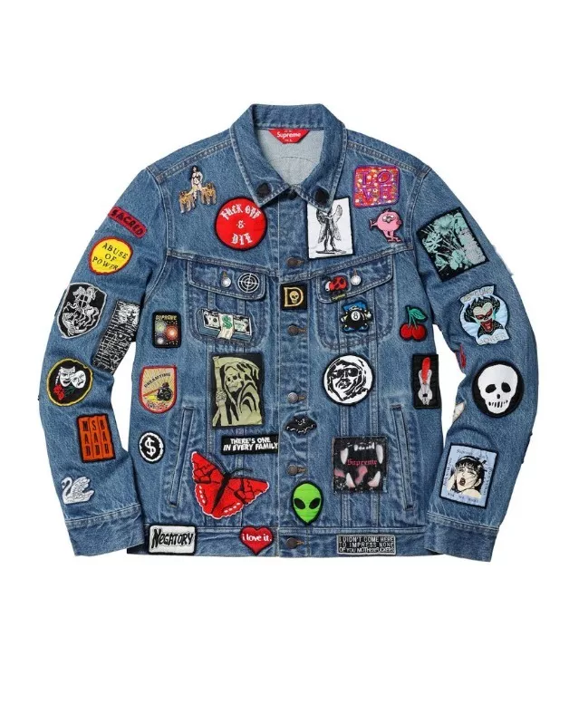 SUPREME S/S '18 Patches veste camionneur taille grande