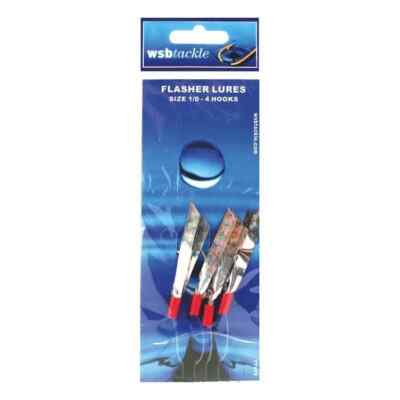 5 x WSB FLASHER RIG MEERESANGELN BOOT & STRAND MAKRELEN FEDERRIGS