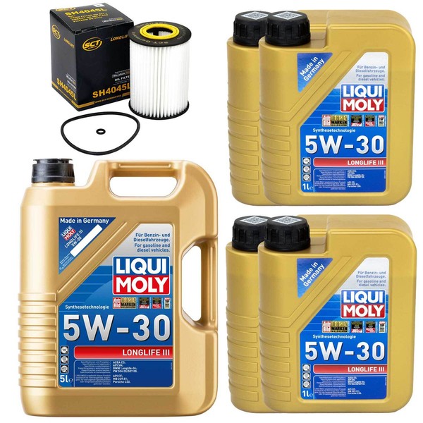 MotoröL Set Longlife 5W-30 Liqui Moly 9 Liter + ÖLfilter FüR Mercedes E-Klasse-image