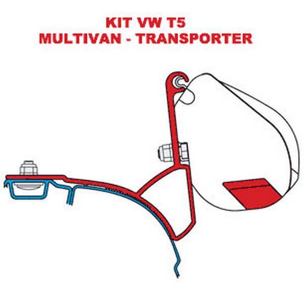 Fiamma Kit VW T5 Multi Van Transporter UK 98655Z005 F35 Pro Awning Brackets