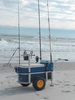Fish-n-mate Jr. 105 Beach Fishing Cart 5-rod Holder Fish-n-mate Jr. 105 Beach Fishing Cart 5-rod Holder