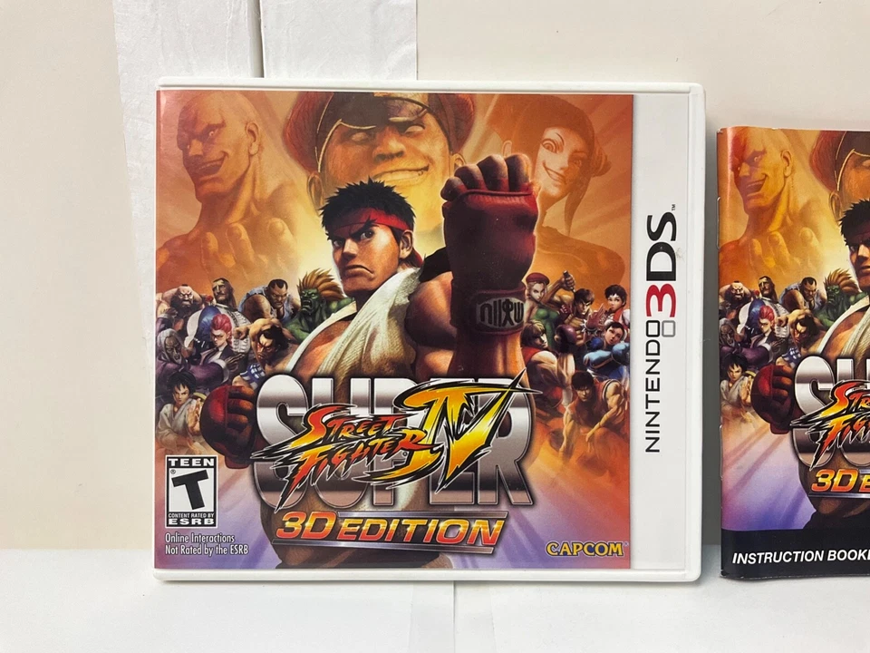 Manual y Estuche Solo** Super Street Fighter IV Edición 3D Nintendo 3DS Repuesto Foto 2 de 4