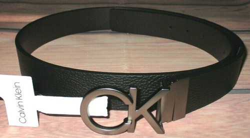 MENS CALVIN KLEIN BLACK BROWN REVERSIBLE BELT SIZE XL (42/44)