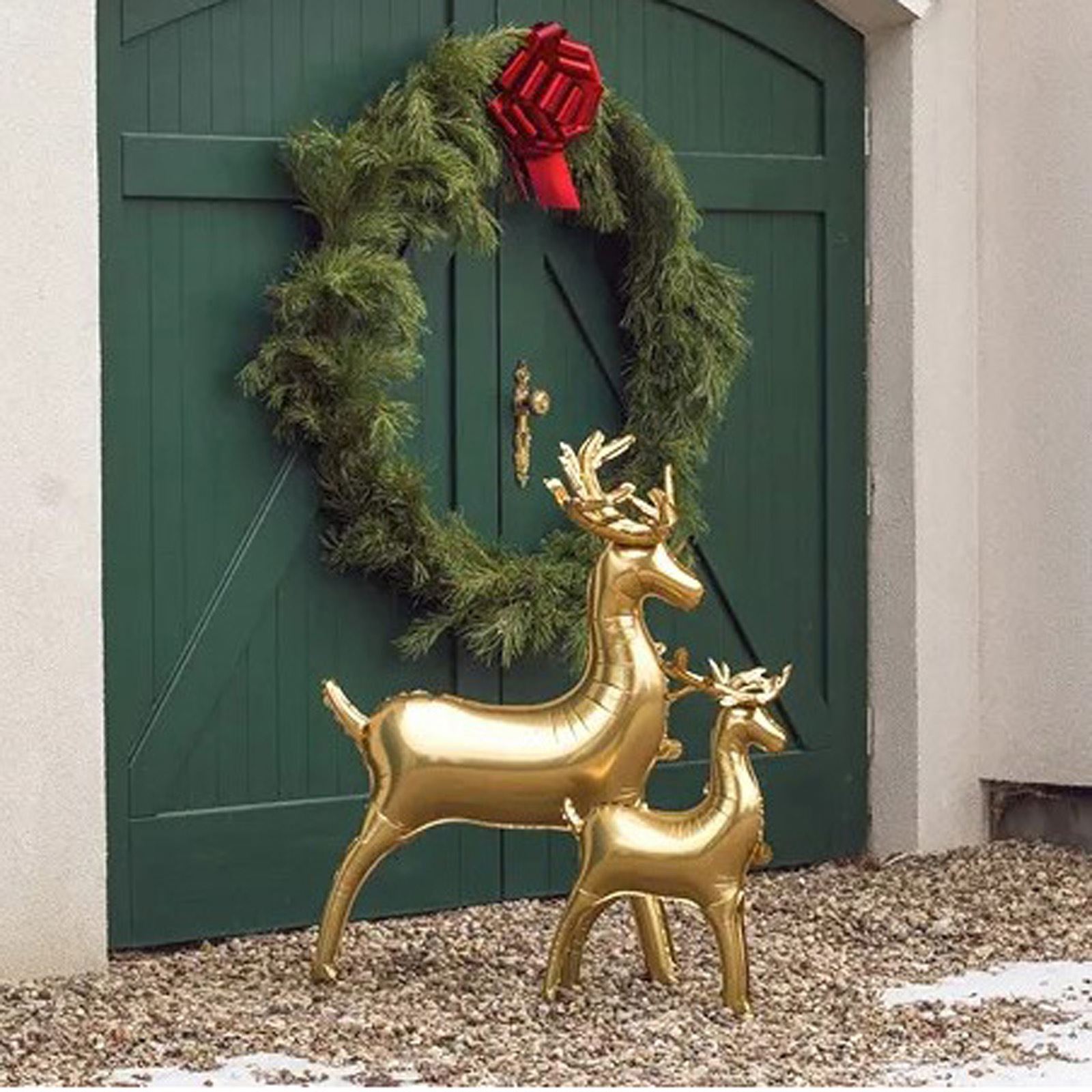 Large Gold Standing Reindeer Foil Balloon | Christmas Decoration