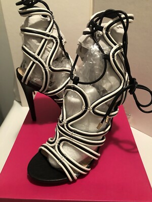 Cora Black/White Dress Sandals 9
