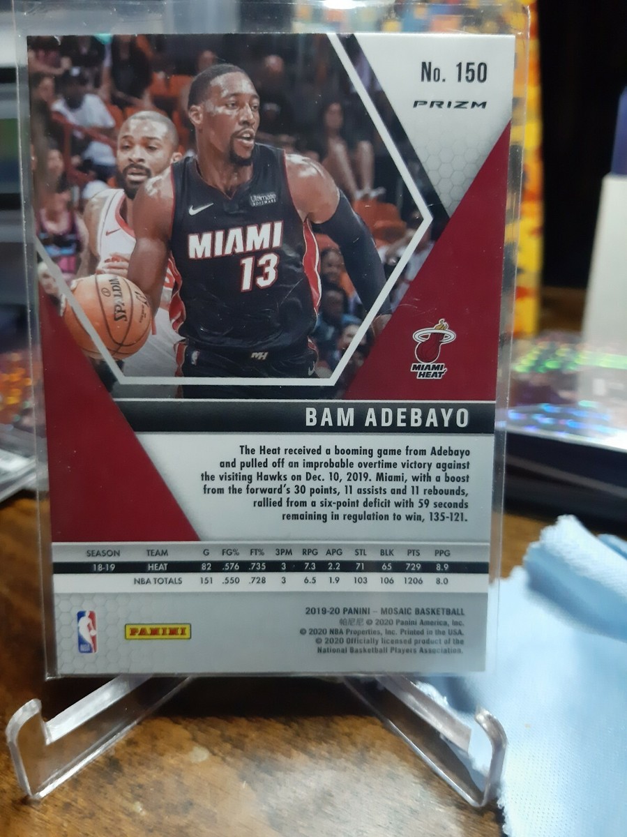 2019-20 Panini Mosaic Reactive Blue Prizm Bam Adebayo #150 | eBay