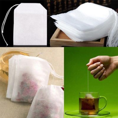 100 Stck. Vlies Leere Teebeutel Schnur Hitzendichtung Filter Papier Kraut Lose Teebeutel