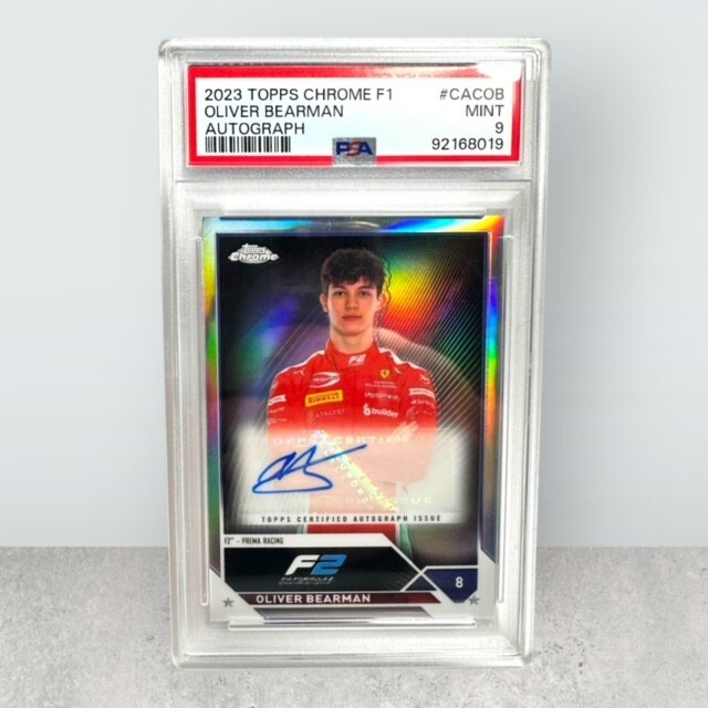 2023 Topps Chrome F1 #CAC-OB Oliver Bearman Refractor Auto PSA 9
