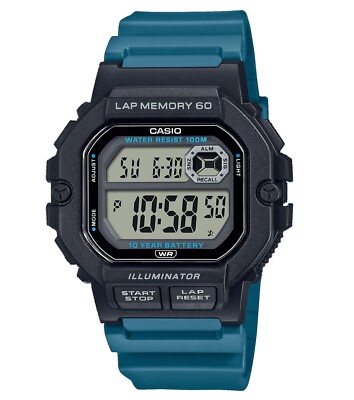 CASIO WS-1400H-3AVDF HERREN UHR GRÜN GRAU DIGITAL 44x46mm UNTERPREIS
