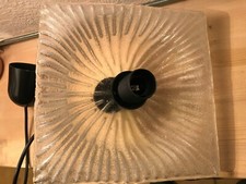 LAMPADARIO SOSPENSIONE CON PIATTO IN VETRO LAVORATO