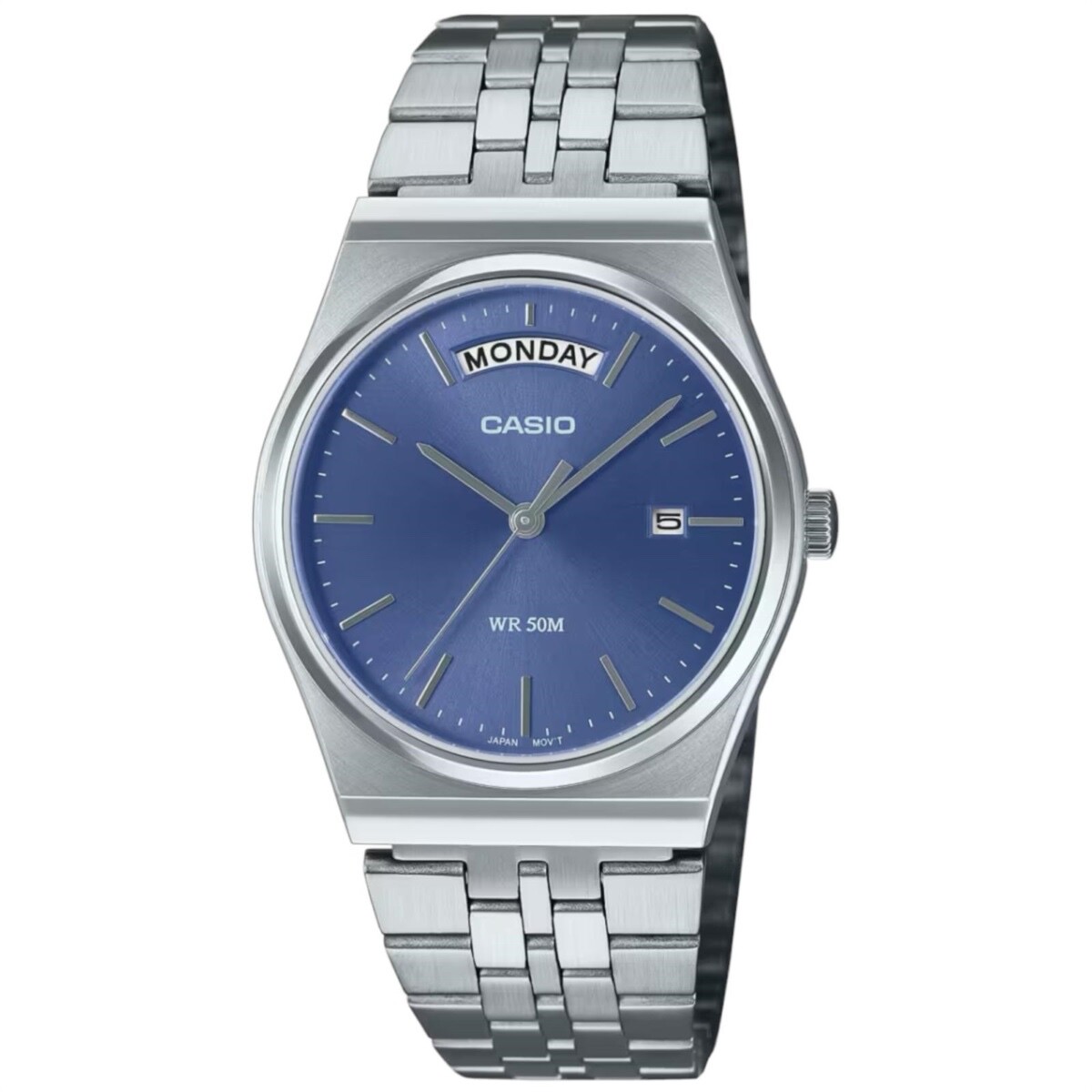 CASIO MTP-B146D-2AVDF OROLOGIO UOMO ACCIAIO BLU DAY-DATE 35x40mm SOTTOCOSTO